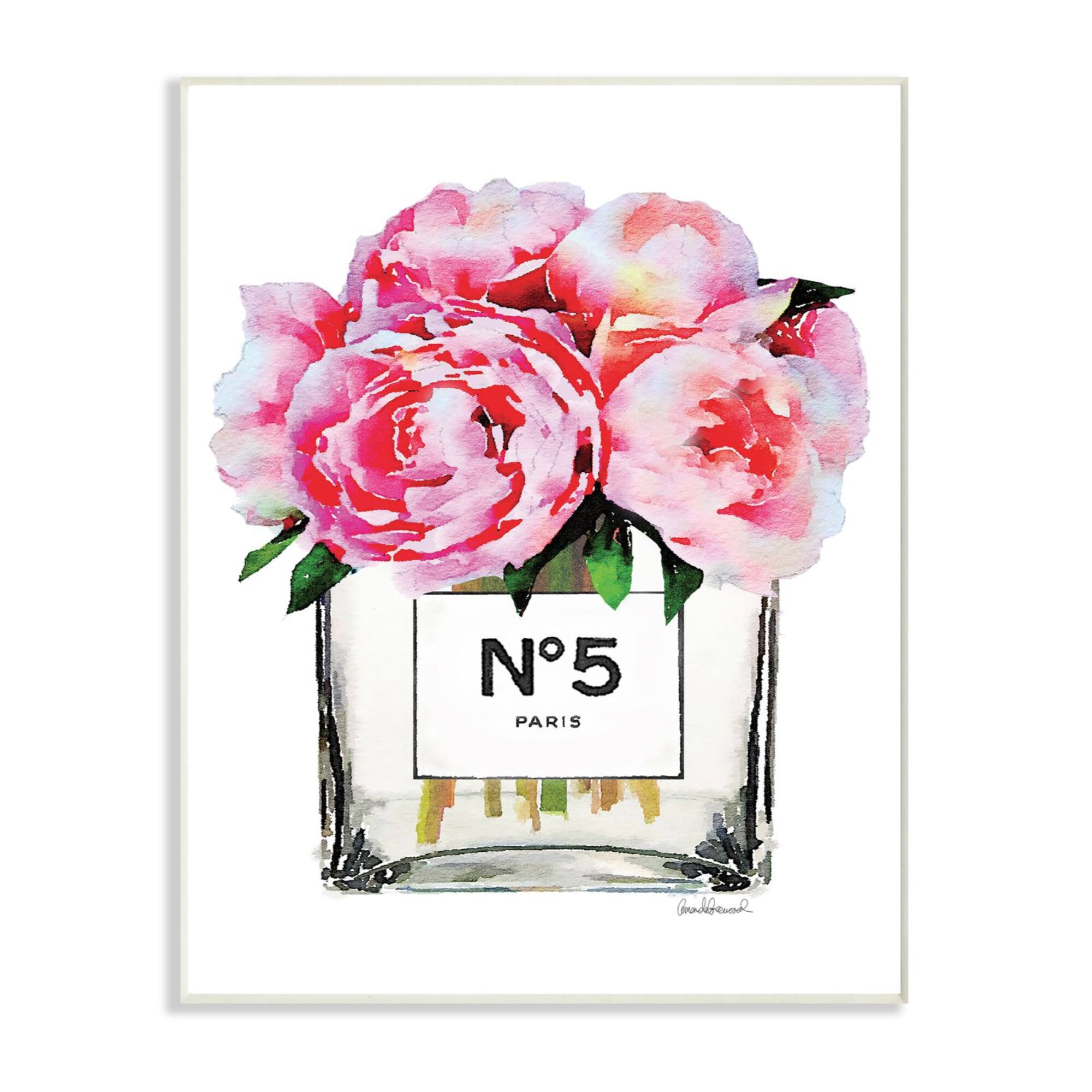 Stupell Industries Glam Pink Peony Arrangement Wall Plaque
